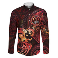 Personalised Polynesia Zodiac Aries Family Matching Puletasi and Hawaiian Shirt Galaxy Polynesian Pattern Chest Tattoo Style
