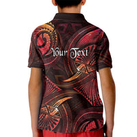 Personalised Polynesia Zodiac Aries Kid Polo Shirt Galaxy Polynesian Pattern Chest Tattoo Style LT14 - Polynesian Pride