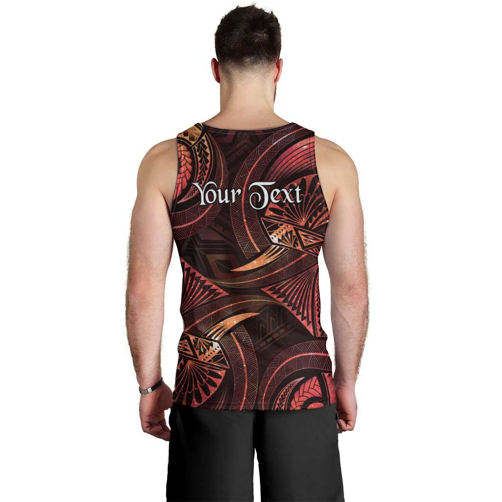 Personalised Polynesia Zodiac Aries Men Tank Top Galaxy Polynesian Pattern Chest Tattoo Style