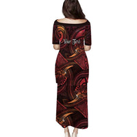 Personalised Polynesia Zodiac Aries Puletasi Galaxy Polynesian Pattern Chest Tattoo Style