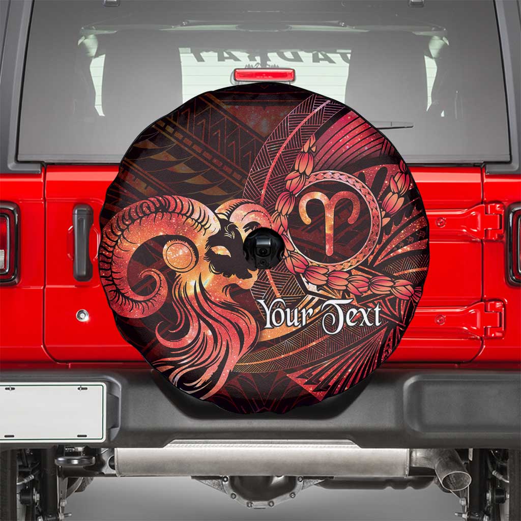 Personalised Polynesia Zodiac Aries Spare Tire Cover Galaxy Polynesian Pattern Chest Tattoo Style LT14 - Polynesian Pride