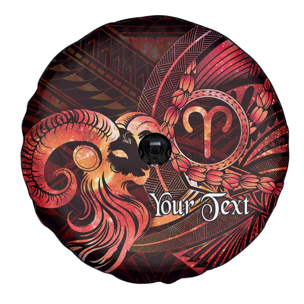 Personalised Polynesia Zodiac Aries Spare Tire Cover Galaxy Polynesian Pattern Chest Tattoo Style LT14 - Polynesian Pride