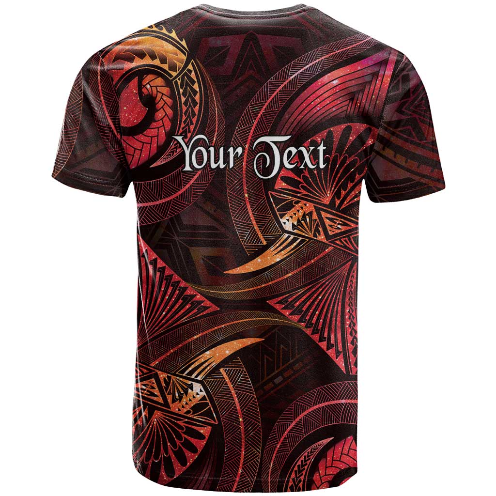 Personalised Polynesia Zodiac Aries T Shirt Galaxy Polynesian Pattern Chest Tattoo Style