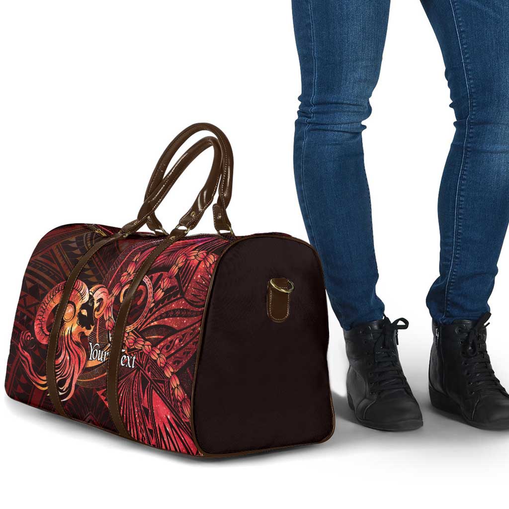 Personalised Polynesia Zodiac Aries Travel Bag Galaxy Polynesian Pattern Chest Tattoo Style