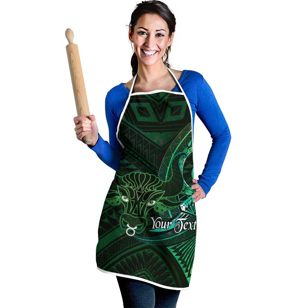 Personalised Polynesia Zodiac Taurus Apron Galaxy Polynesian Pattern Chest Tattoo Style