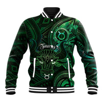 Personalised Polynesia Zodiac Taurus Baseball Jacket Galaxy Polynesian Pattern Chest Tattoo Style