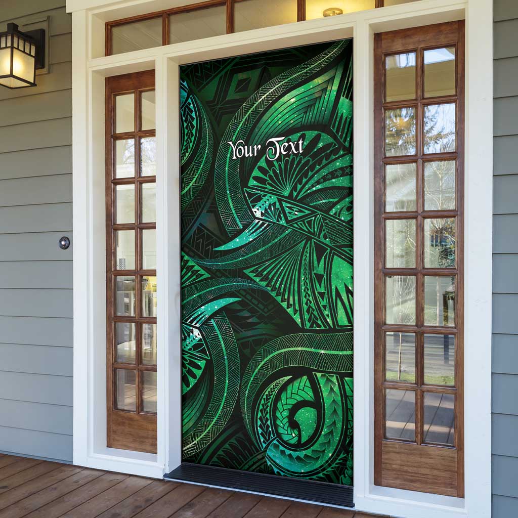 Personalised Polynesia Zodiac Taurus Door Cover Galaxy Polynesian Pattern Chest Tattoo Style