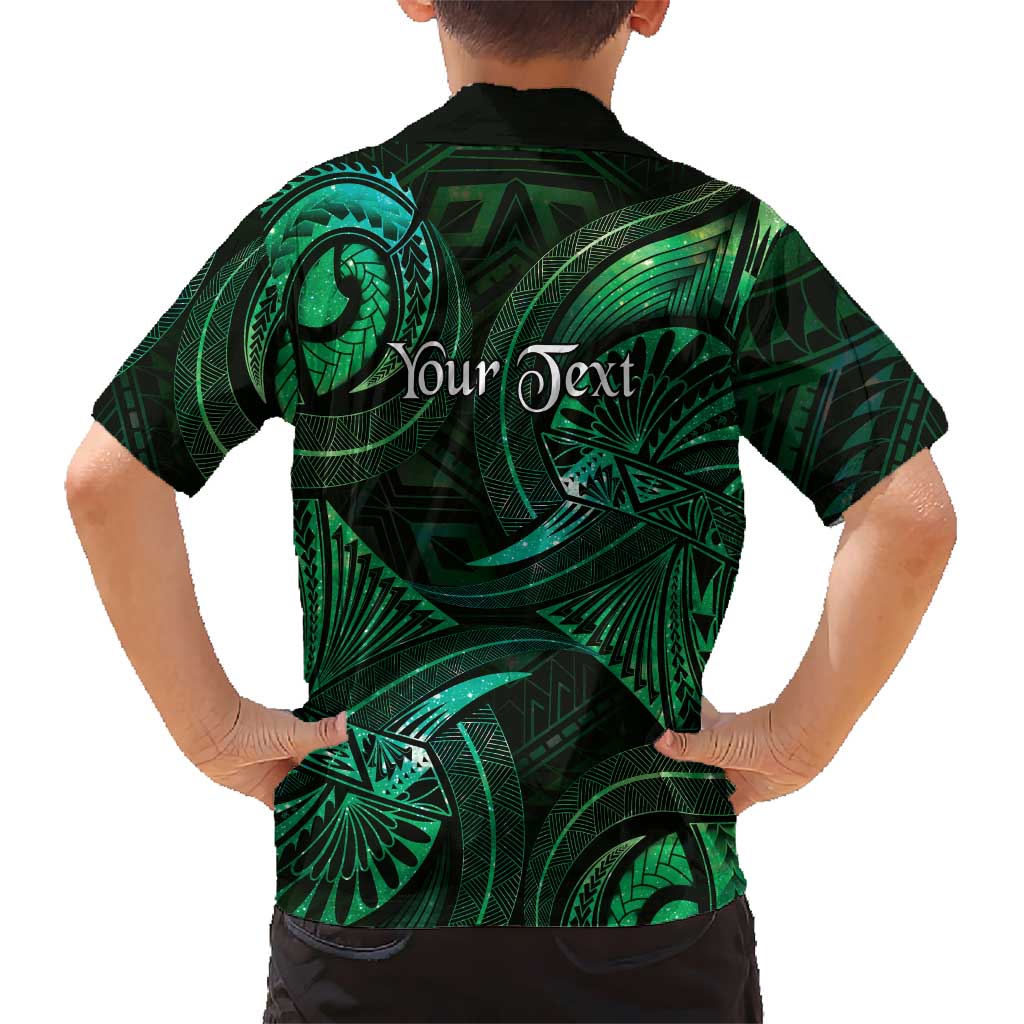 Personalised Polynesia Zodiac Taurus Family Matching Long Sleeve Bodycon Dress and Hawaiian Shirt Galaxy Polynesian Pattern Chest Tattoo Style LT14 - Polynesian Pride