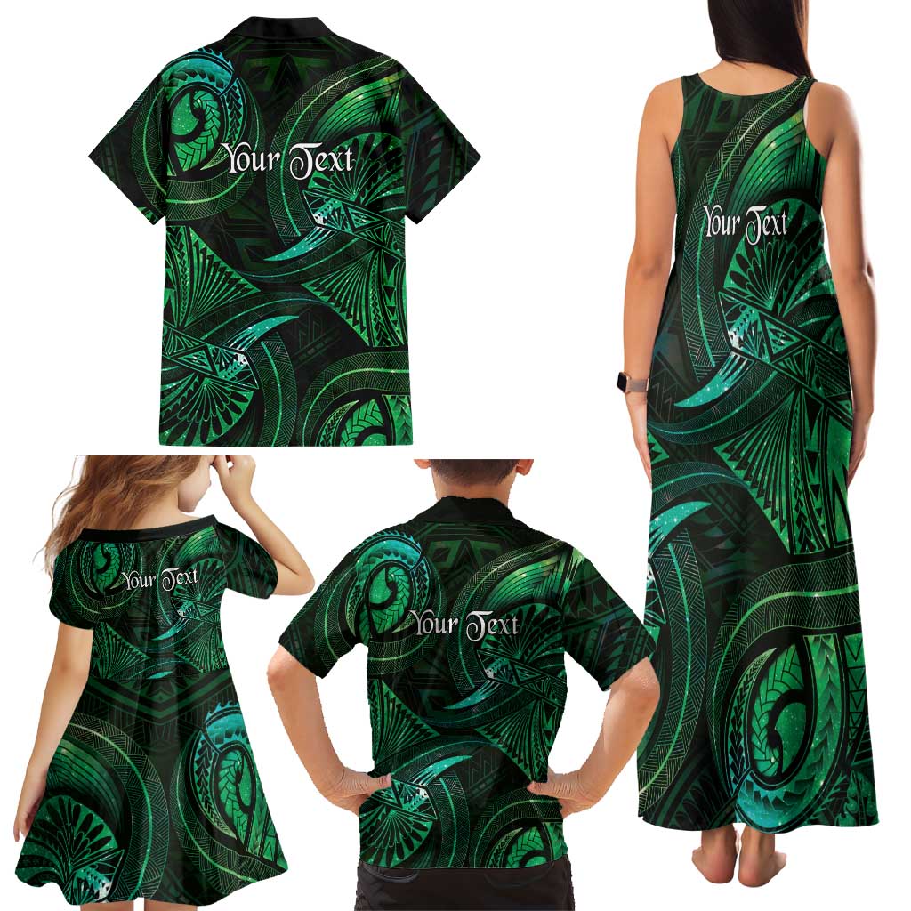 Personalised Polynesia Zodiac Taurus Family Matching Tank Maxi Dress and Hawaiian Shirt Galaxy Polynesian Pattern Chest Tattoo Style LT14 - Polynesian Pride
