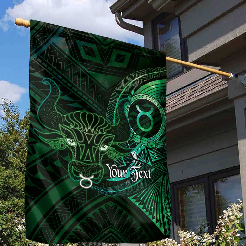 Personalised Polynesia Zodiac Taurus Garden Flag Galaxy Polynesian Pattern Chest Tattoo Style