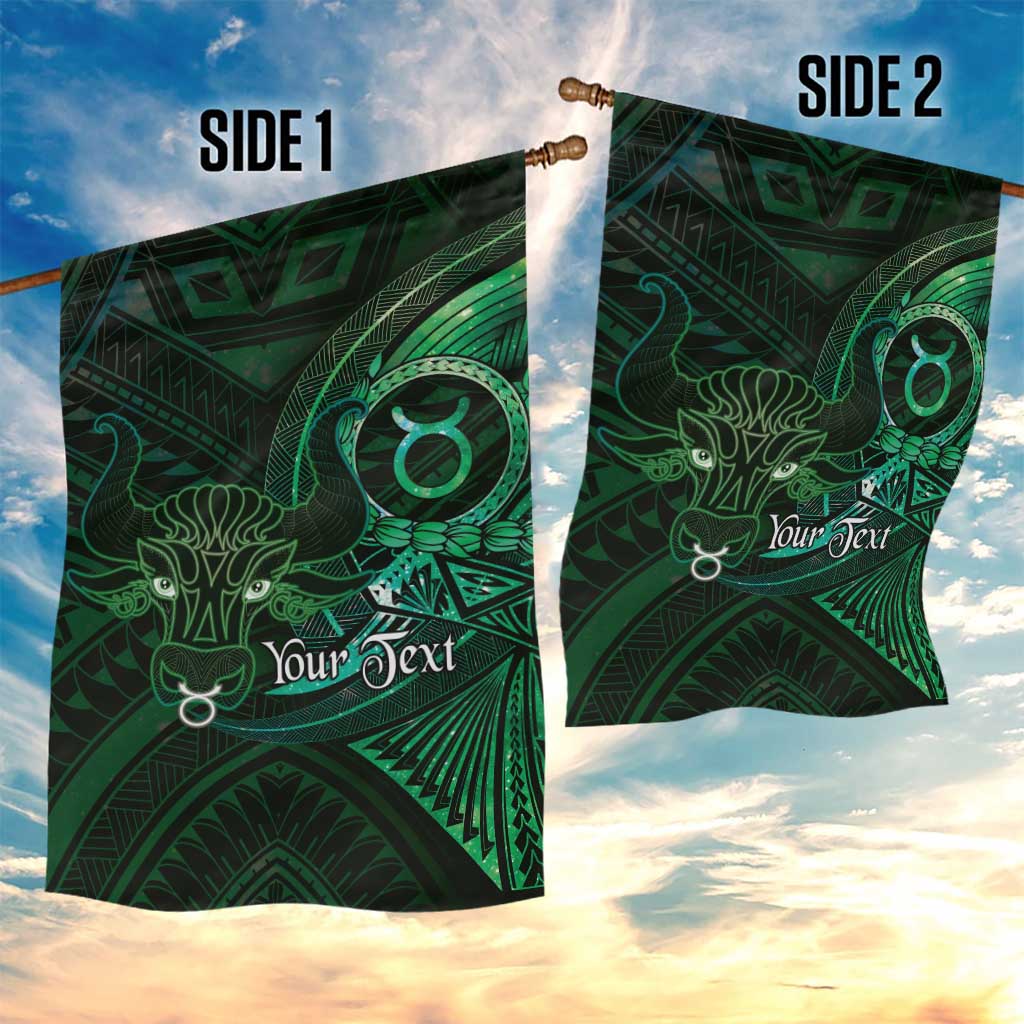 Personalised Polynesia Zodiac Taurus Garden Flag Galaxy Polynesian Pattern Chest Tattoo Style