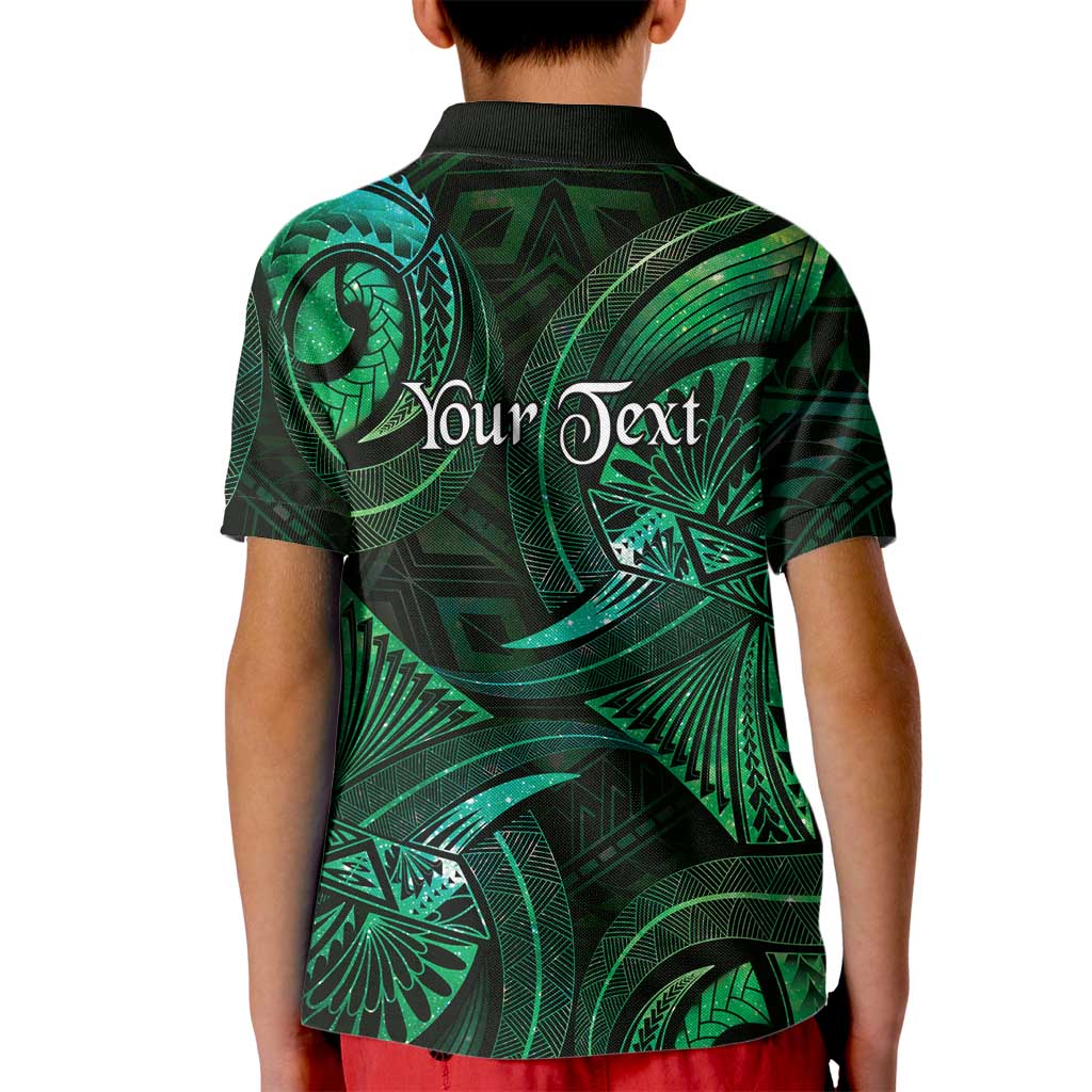 Personalised Polynesia Zodiac Taurus Kid Polo Shirt Galaxy Polynesian Pattern Chest Tattoo Style