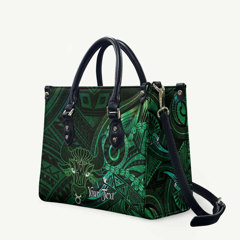 Personalised Polynesia Zodiac Taurus Leather Bag Galaxy Polynesian Pattern Chest Tattoo Style