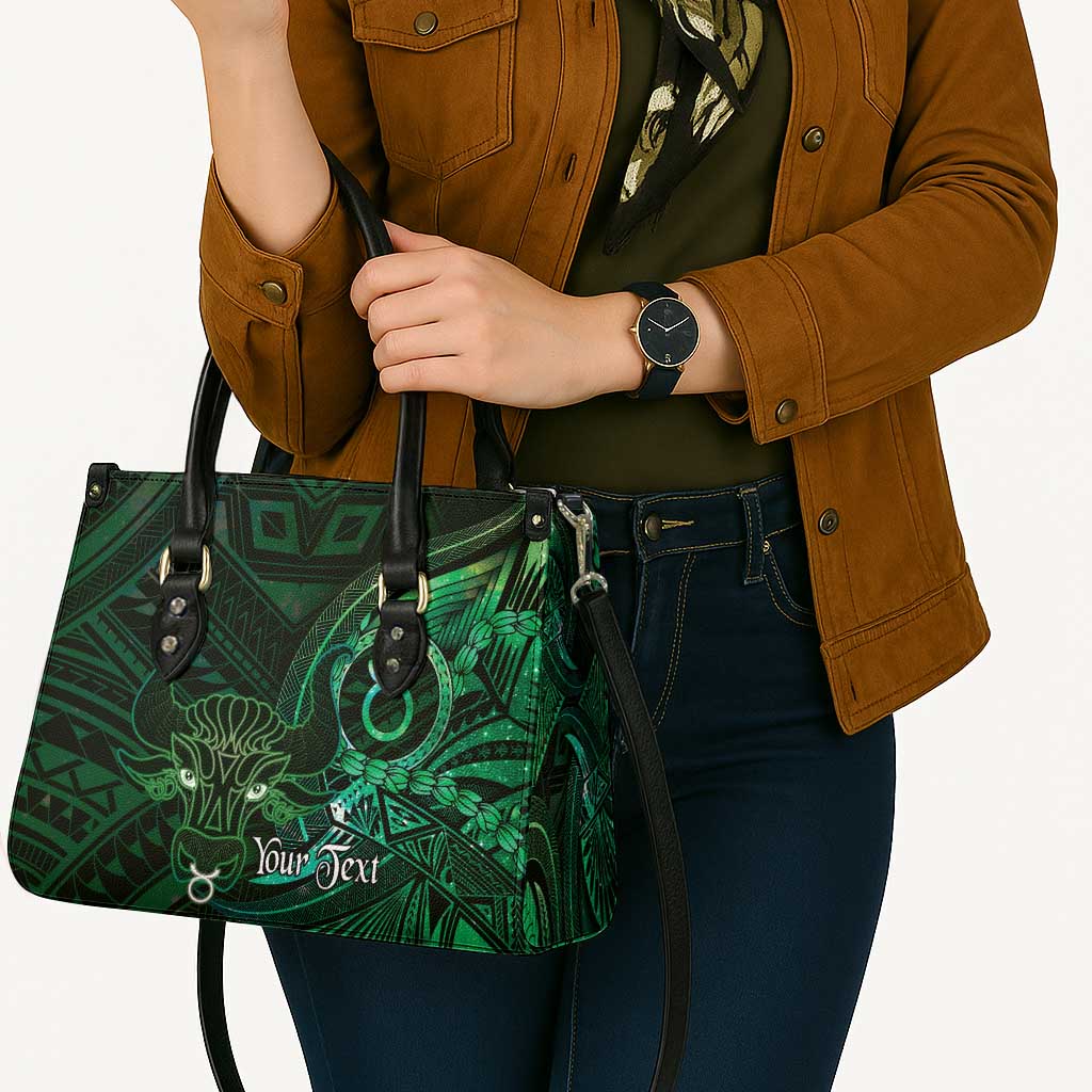 Personalised Polynesia Zodiac Taurus Leather Bag Galaxy Polynesian Pattern Chest Tattoo Style