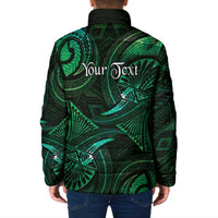 Personalised Polynesia Zodiac Taurus Padded Jacket Galaxy Polynesian Pattern Chest Tattoo Style