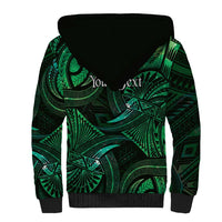 Personalised Polynesia Zodiac Taurus Sherpa Hoodie Galaxy Polynesian Pattern Chest Tattoo Style LT14 - Polynesian Pride