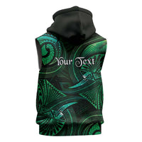 Personalised Polynesia Zodiac Taurus Sleeveless Zip Hoodie Galaxy Polynesian Pattern Chest Tattoo Style