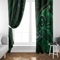 Personalised Polynesia Zodiac Taurus Window Curtain Galaxy Polynesian Pattern Chest Tattoo Style