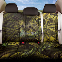 Personalised Polynesia Zodiac Gemini Back Car Seat Cover Galaxy Polynesian Pattern Chest Tattoo Style