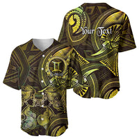 Personalised Polynesia Zodiac Gemini Baseball Jersey Galaxy Polynesian Pattern Chest Tattoo Style