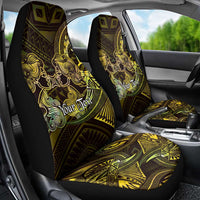 Personalised Polynesia Zodiac Gemini Car Seat Cover Galaxy Polynesian Pattern Chest Tattoo Style