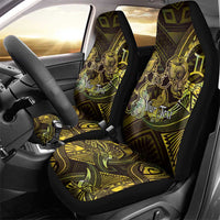 Personalised Polynesia Zodiac Gemini Car Seat Cover Galaxy Polynesian Pattern Chest Tattoo Style