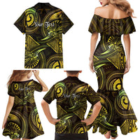 Personalised Polynesia Zodiac Gemini Family Matching Mermaid Dress and Hawaiian Shirt Galaxy Polynesian Pattern Chest Tattoo Style LT14 - Polynesian Pride