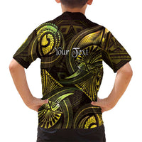 Personalised Polynesia Zodiac Gemini Family Matching Off The Shoulder Long Sleeve Dress and Hawaiian Shirt Galaxy Polynesian Pattern Chest Tattoo Style LT14 - Polynesian Pride