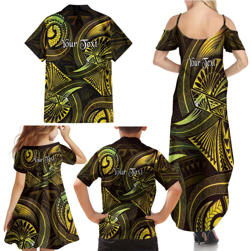 Personalised Polynesia Zodiac Gemini Family Matching Summer Maxi Dress and Hawaiian Shirt Galaxy Polynesian Pattern Chest Tattoo Style LT14 - Polynesian Pride