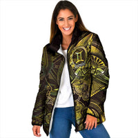 Personalised Polynesia Zodiac Gemini Padded Jacket Galaxy Polynesian Pattern Chest Tattoo Style
