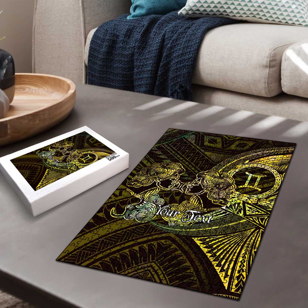 Personalised Polynesia Zodiac Gemini Puzzle Galaxy Polynesian Pattern Chest Tattoo Style