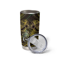 Personalised Polynesia Zodiac Gemini Tumbler Cup Galaxy Polynesian Pattern Chest Tattoo Style