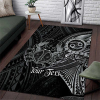 Personalised Polynesia Zodiac Cancer Area Rug Galaxy Polynesian Pattern Chest Tattoo Style