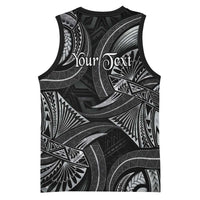 Personalised Polynesia Zodiac Cancer Basketball Jersey Galaxy Polynesian Pattern Chest Tattoo Style