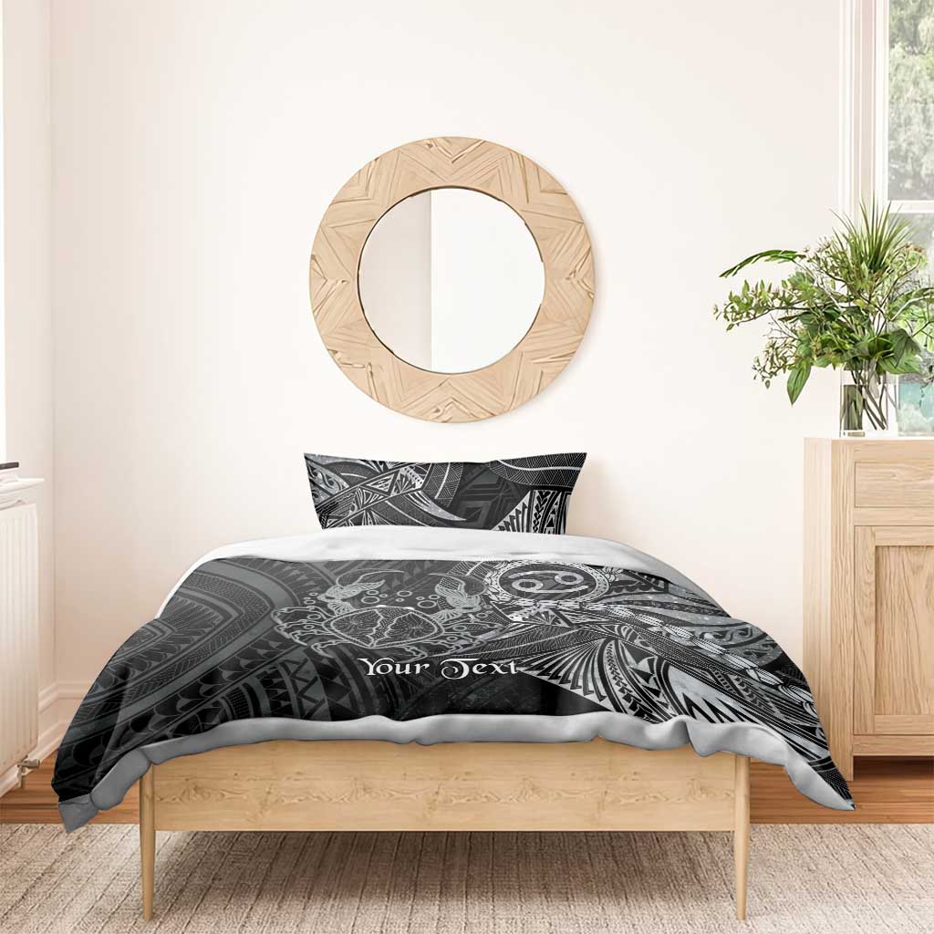 Personalised Polynesia Zodiac Cancer Bedding Set Galaxy Polynesian Pattern Chest Tattoo Style