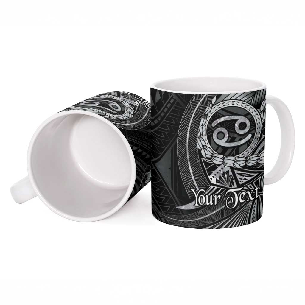 Personalised Polynesia Zodiac Cancer Ceramic Mug Galaxy Polynesian Pattern Chest Tattoo Style