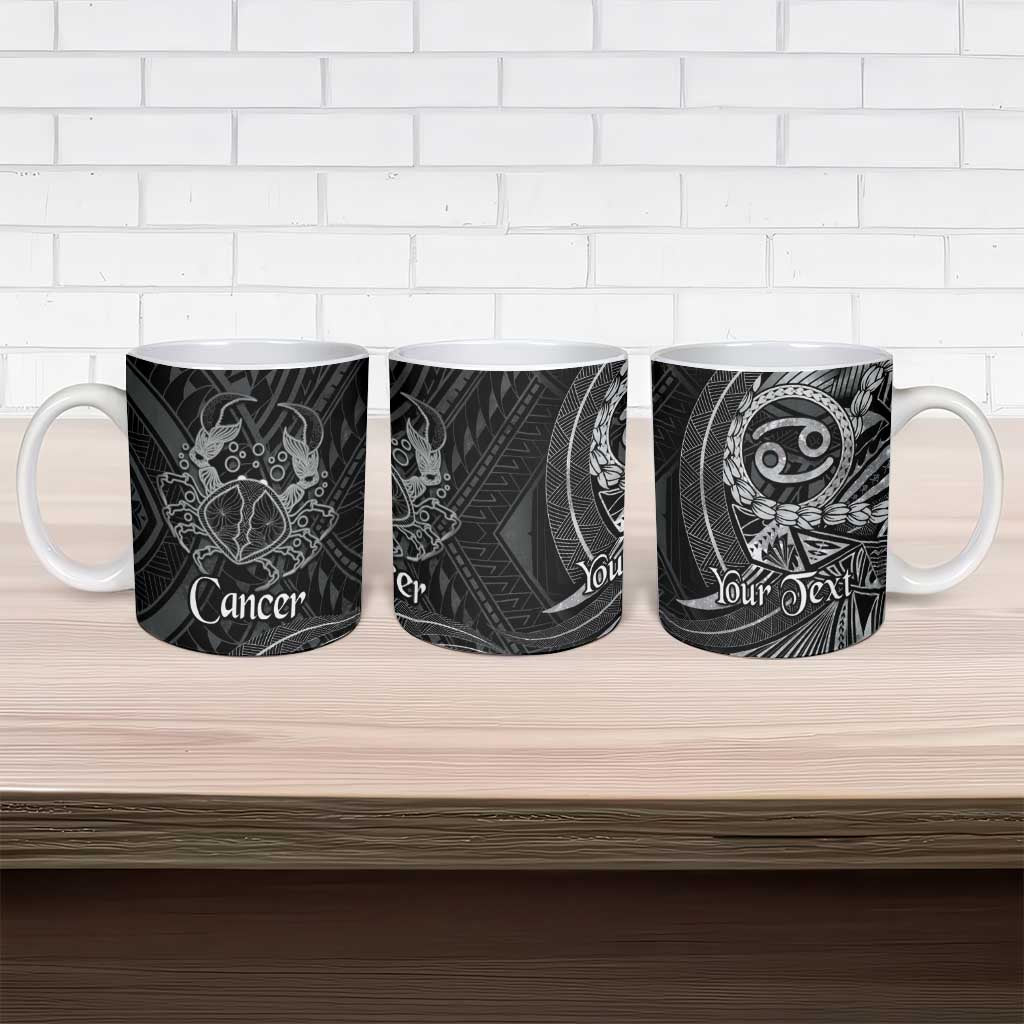Personalised Polynesia Zodiac Cancer Ceramic Mug Galaxy Polynesian Pattern Chest Tattoo Style