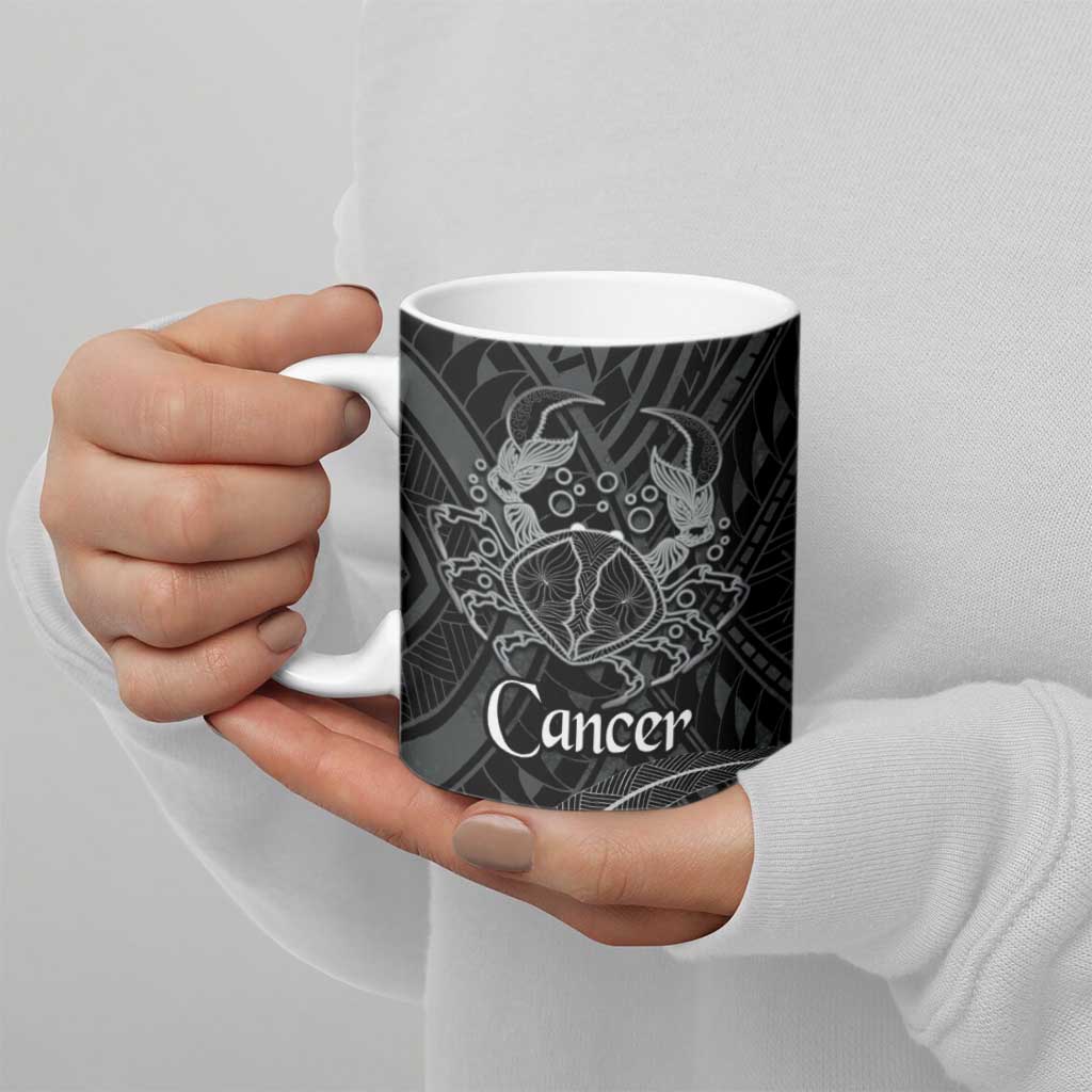 Personalised Polynesia Zodiac Cancer Ceramic Mug Galaxy Polynesian Pattern Chest Tattoo Style