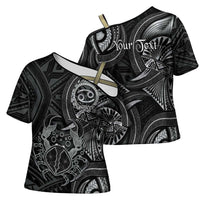 Personalised Polynesia Zodiac Cancer Cross Shoulder Shirt Galaxy Polynesian Pattern Chest Tattoo Style LT14 - Polynesian Pride