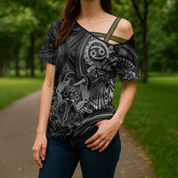 Personalised Polynesia Zodiac Cancer Cross Shoulder Shirt Galaxy Polynesian Pattern Chest Tattoo Style LT14 - Polynesian Pride