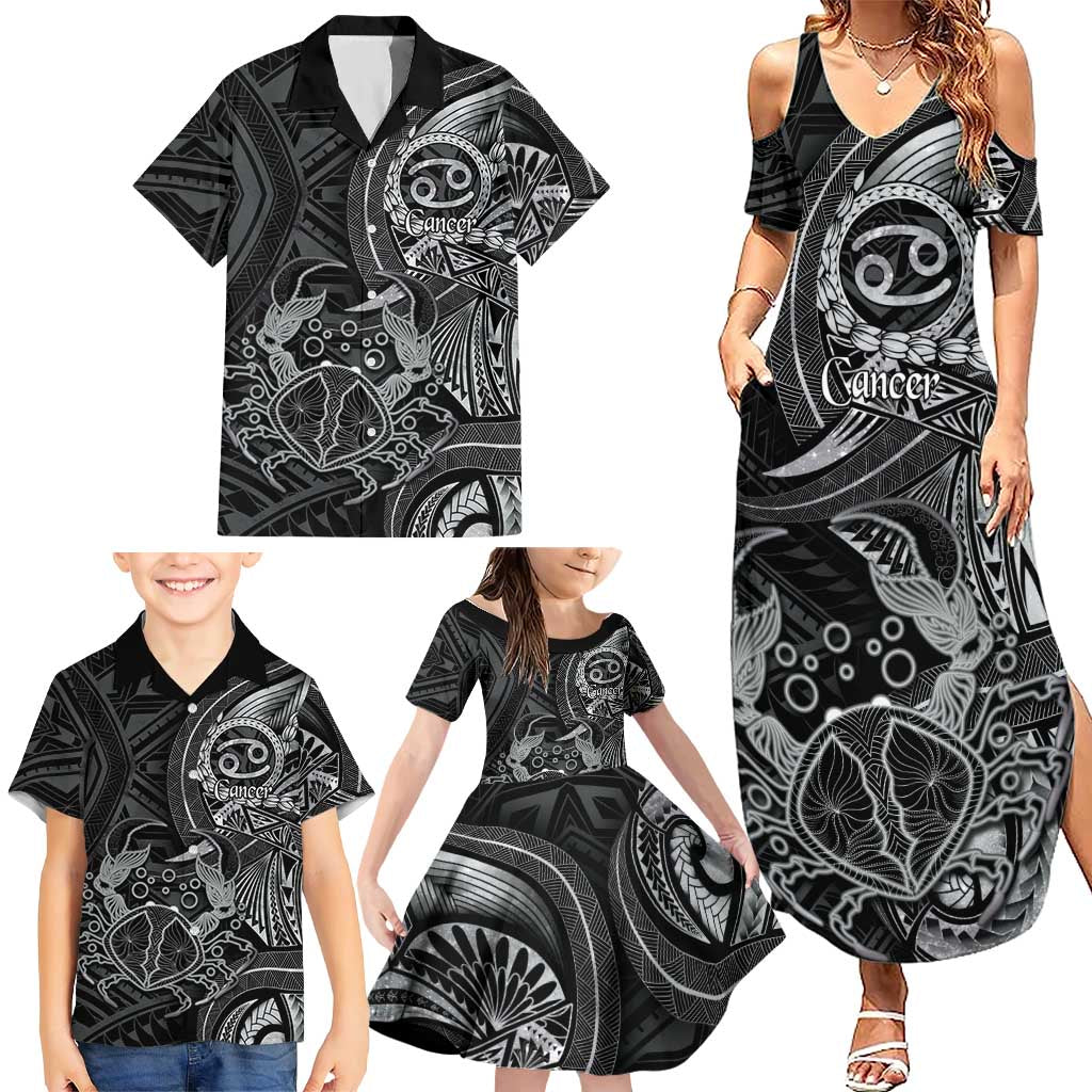 Personalised Polynesia Zodiac Cancer Family Matching Summer Maxi Dress and Hawaiian Shirt Galaxy Polynesian Pattern Chest Tattoo Style LT14 - Polynesian Pride