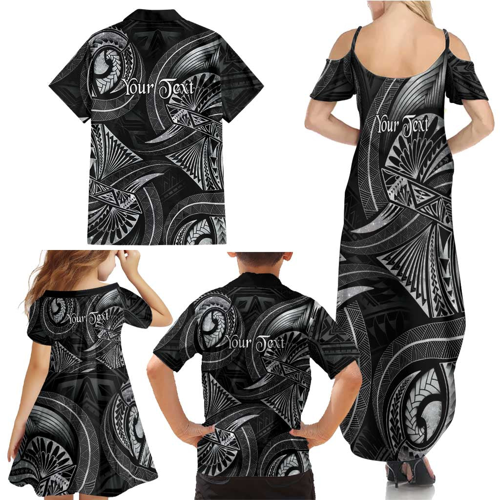 Personalised Polynesia Zodiac Cancer Family Matching Summer Maxi Dress and Hawaiian Shirt Galaxy Polynesian Pattern Chest Tattoo Style LT14 - Polynesian Pride