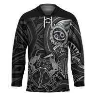 Personalised Polynesia Zodiac Cancer Hockey Jersey Galaxy Polynesian Pattern Chest Tattoo Style