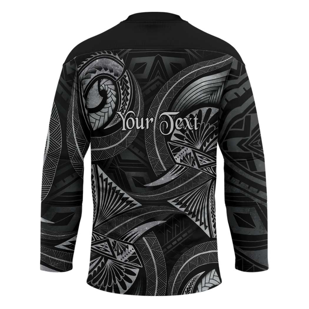 Personalised Polynesia Zodiac Cancer Hockey Jersey Galaxy Polynesian Pattern Chest Tattoo Style