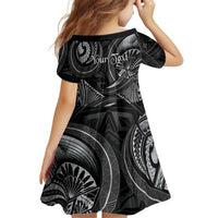 Personalised Polynesia Zodiac Cancer Kid Short Sleeve Dress Galaxy Polynesian Pattern Chest Tattoo Style