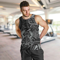 Personalised Polynesia Zodiac Cancer Men Tank Top Galaxy Polynesian Pattern Chest Tattoo Style