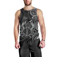 Personalised Polynesia Zodiac Cancer Men Tank Top Galaxy Polynesian Pattern Chest Tattoo Style