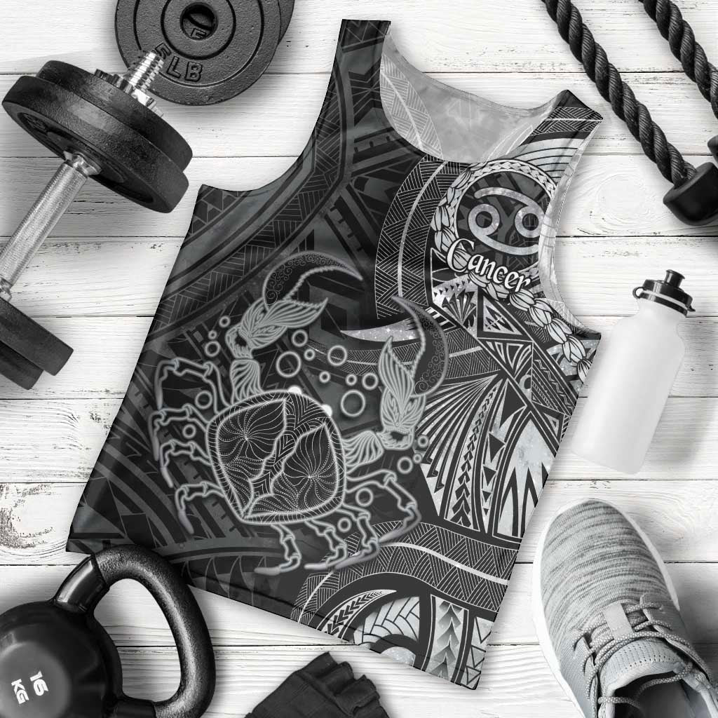 Personalised Polynesia Zodiac Cancer Men Tank Top Galaxy Polynesian Pattern Chest Tattoo Style