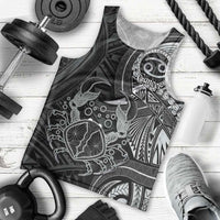 Personalised Polynesia Zodiac Cancer Men Tank Top Galaxy Polynesian Pattern Chest Tattoo Style