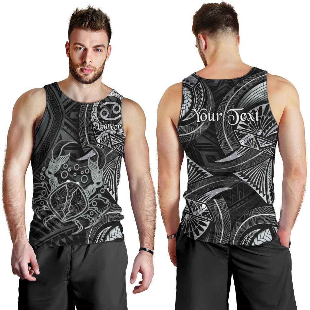 Personalised Polynesia Zodiac Cancer Men Tank Top Galaxy Polynesian Pattern Chest Tattoo Style